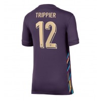 Camiseta Inglaterra Kieran Trippier #12 Segunda Equipación Replica Eurocopa 2024 para mujer mangas cortas